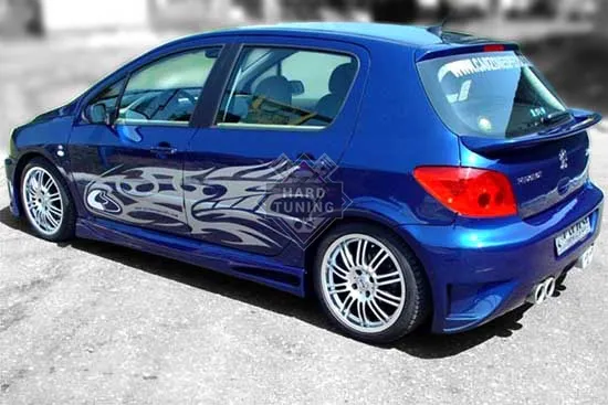 Накладки на пороги CARZONE Peugeot 307 5D хетчбек / универсал