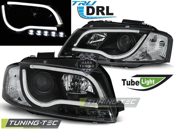 Передние фары AUDI A3 8P 2003-2008 HEADLIGHTS TUBE LIGHT DRL fits черные