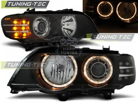 Передние фары BMW X5 E53 1999-2003 XENON HEADLIGHTS ANGEL EYES BLACK LED INDICATOR fits
