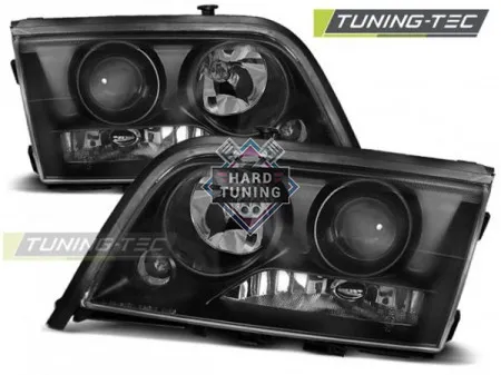 Передние фары Mercedes W202 C-Class (1993-2000) черные