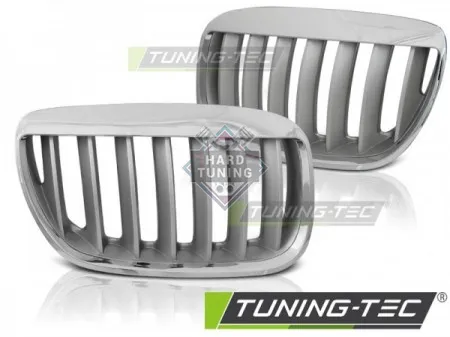 Решетки радиатора BMW X5 E53 LCI (2004-2006) GRILLE BROWS TITAN LOOK fits хром