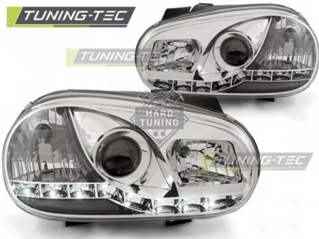 Передние фары Volkswagen Golf 4 (1997-2003) Daylight хром