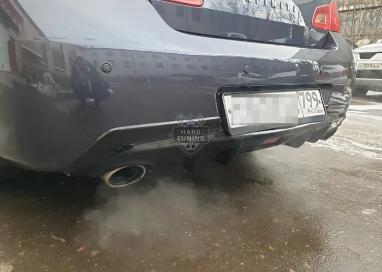 Диффузор заднего бампера V36 Европа Infiniti G25/G35/G37 (2006-2013) под 2 трубы 1х1 / под 4 трубы 2х2