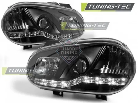 Передние фары Volkswagen Golf 4 (1997-2003) Daylight черные