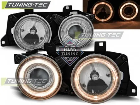 Передние фары BMW E32/E34 HEADLIGHTS ANGEL EYES fits хром