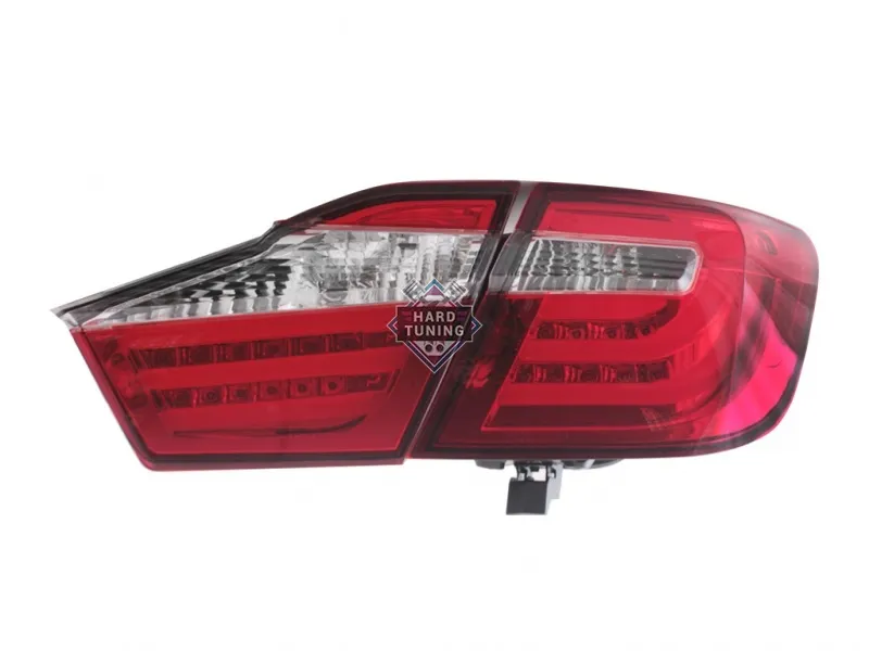 TOYOTA CAMRY V50 `12- , фонари задние, «BMW F30 Style», светодиодные, красные с прозрачным Version 2
