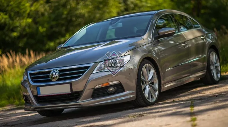 Накладка на передний бампер R-LINE (с пыльником) Volkswagen Passat CC дорестайлинг