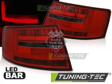 Задние фары AUDI A6 C6 (2005-2008) SEDAN 7-PIN LED BAR TAIL LIGHTS fits красно-тонированные
