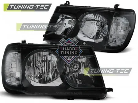 Передние фары Toyota Land Cruiser 100 (1998-2004) черные