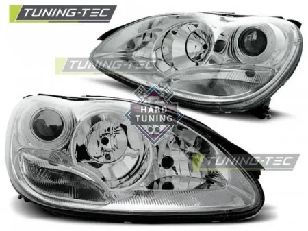 Передние фары Mercedes W220 S-Class (1998-2005) Headlights хром