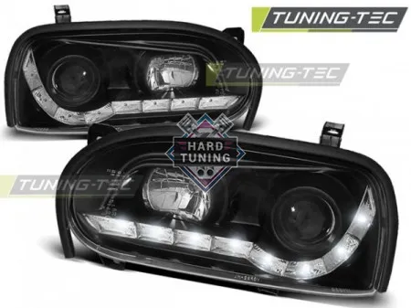 Передние фары Volkswagen Golf 3 (1991-1997) Daylight черные