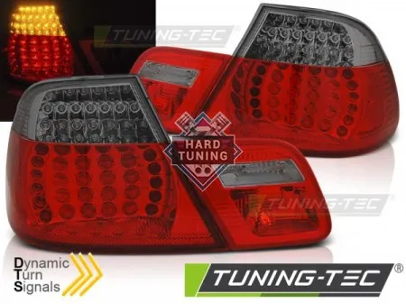 Задние фары BMW E46 (1999-2003) COUPE LED TAIL LIGHTS SEQ fits красно-тонированные