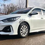 Передний бампер MERCEDES-STYLE под ПТФ Hyundai Solaris 2 (2017-2020)