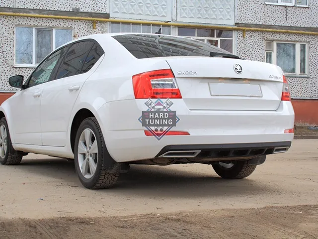 Вставки в диффузор Skoda Octavia A7 ( имитация выхлопа и диффузор)