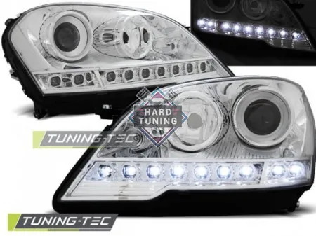 Передние фары Mercedes W164 ML M-Class (2008-2011) Daylight хром