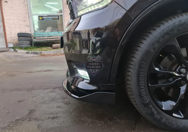 Сплиттер переднего бампера V2 Dodge Durango 3 WD 2 рестайл (2020-2023)