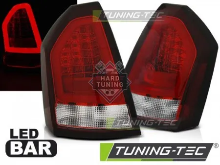 Задние фонари Chrysler 300C (2005-2008) LED BAR красно-белые