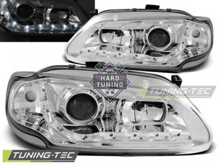 Передние фары Renault Megane/Scenic (1996-1999) Daylight хром