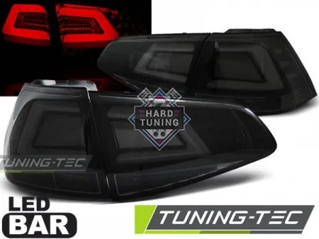 Задние фонари VW GOLF 7 (2012-2017) LED BAR TAIL LIGHTS fits тонированные черные