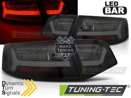Задние фары AUDI A6 С6 (2008-2011) SEDAN LED BAR TAIL LIGHTS SEQ fits черные тонированные