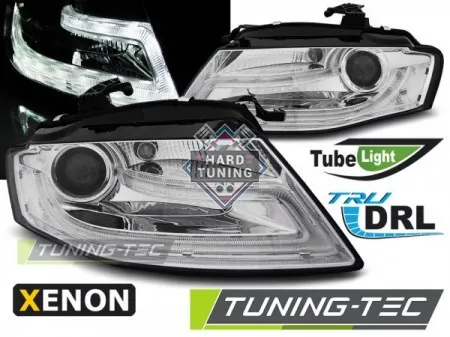 Передние фары AUDI A4 B8 04.08-11 XENON HEADLIGHTS TRUE DRL fits хром