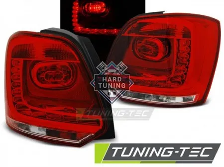 Задние фонари VW POLO 5 (2009-2014) LED TAIL LIGHTS fits красно-белые