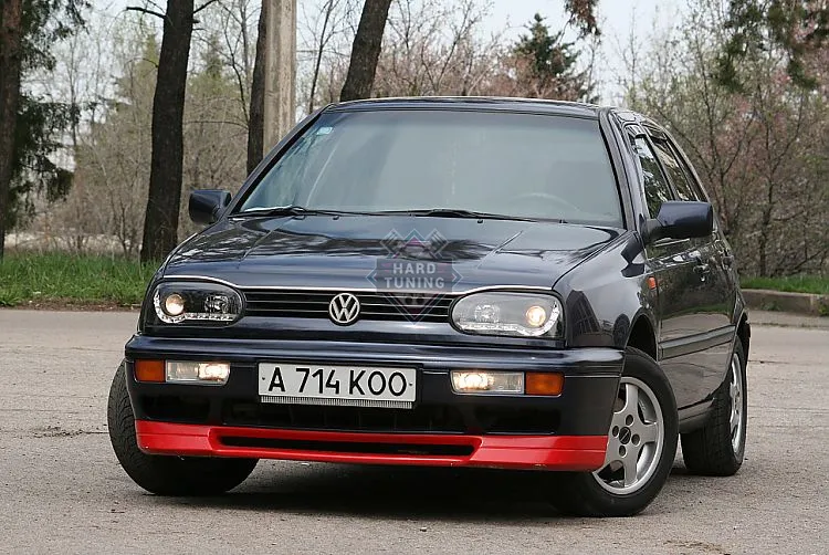 Передние фары Volkswagen Golf 3 (1991-1997) Daylight черные
