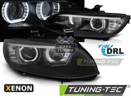 Передние фары BMW E92/E93 (2006-2010) XENON HEADLIGHTS ANGEL EYES LED AFS fits черные