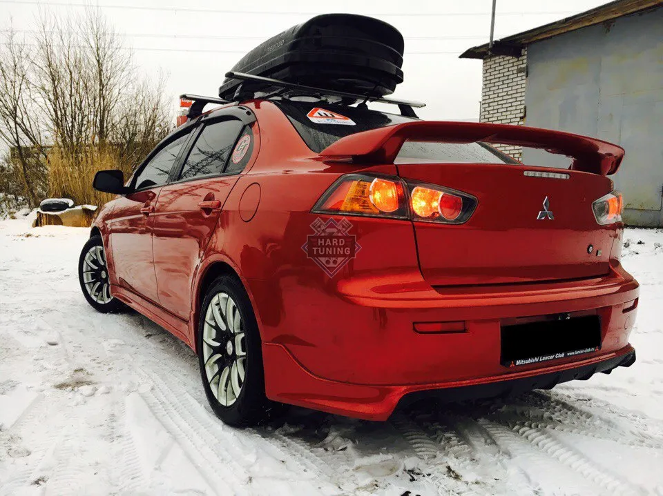 Обвес ZODIAK (под одиночный/под двойной выхлоп) Mitsubishi Lancer 10 (2011-2016) стеклопластик