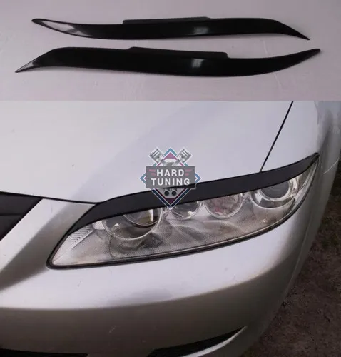 Накладки на фары широкие угловатые Mazda 6 GG
