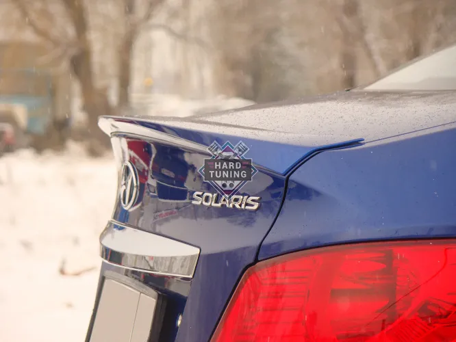 Спойлер лип широкий V1 Hyundai Solaris 1 (2010-2017) ABS пластик