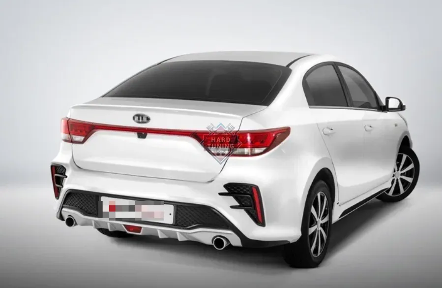 Задний бампер ROTOR NEW KIA Rio 4 (2020+) под штатный / под двойной выхлоп