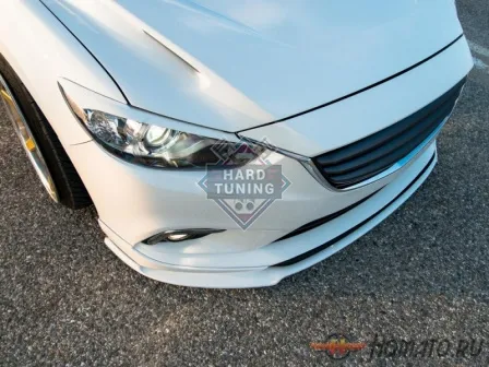 Сплитер V2 переднего бампера под клыки LITE STYLE Mazda 6 GJ 2013-н.в.