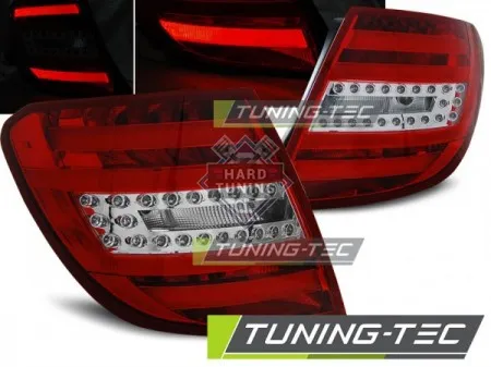 Задние фонари Mercedes W204 Kombi (2007-2010) LED Bar красно-белые