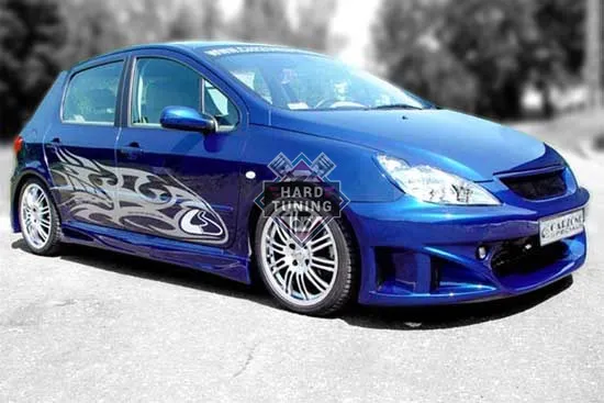 Накладки на пороги CARZONE Peugeot 307 5D хетчбек / универсал