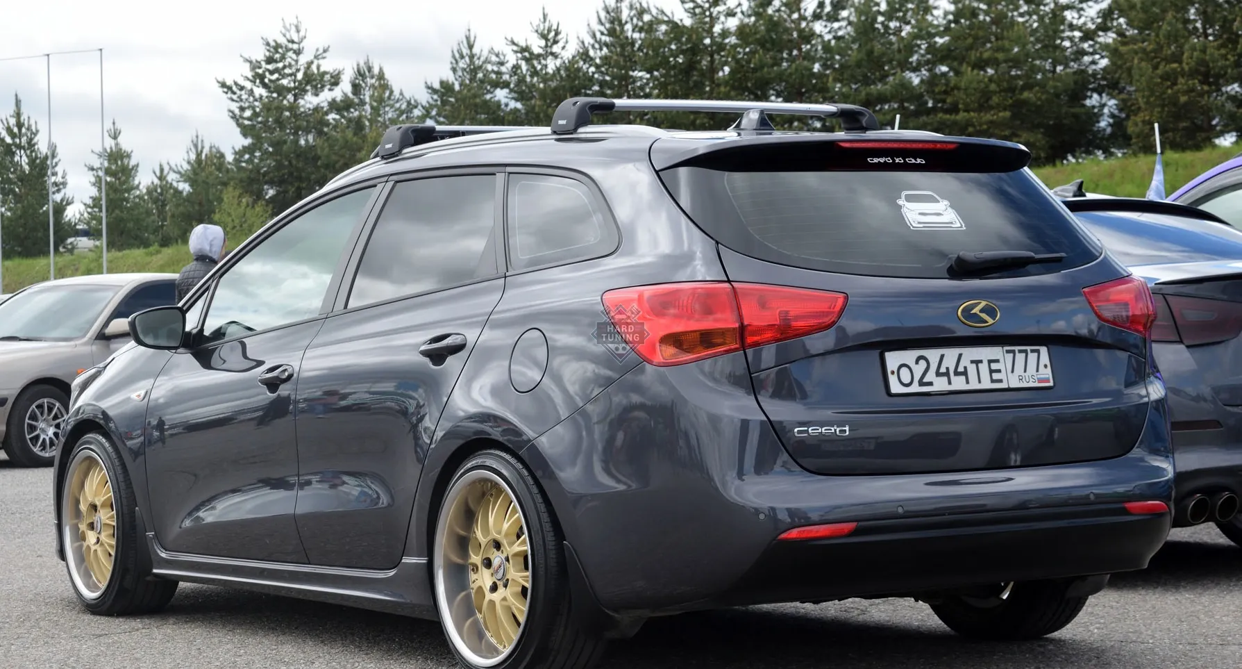 Накладки на пороги до брызговиков KIA CEED 2 JD HB, SW 2012-2018