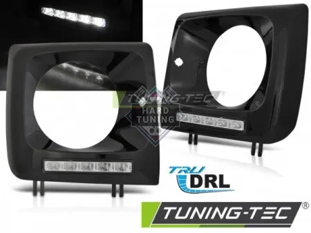 Передние фары Mercedes W461,W463 G-Class (2001-2012) LED DRL черные