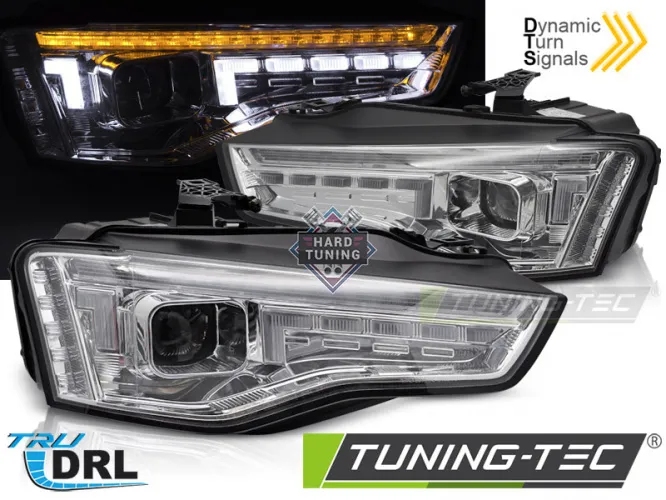 Передние фары AUDI A5 (2011-2016) XENON HEADLIGHTS LED SEQ Хром