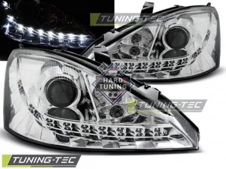 Передние фары FORD FOCUS 1 (2001-2004) DAYLIGHT хром