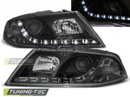Передние фары Skoda Octavia A5 (2004-2008) Xenon Daylight черные