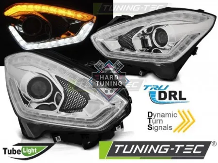 Передние фары Suzuki Swift 5 (2017-н.в.) Tube Light SEQ хром