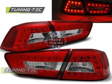 Задние фонари Mitsubishi Lancer 10 Sedan (2008-2011) LED красно-белые