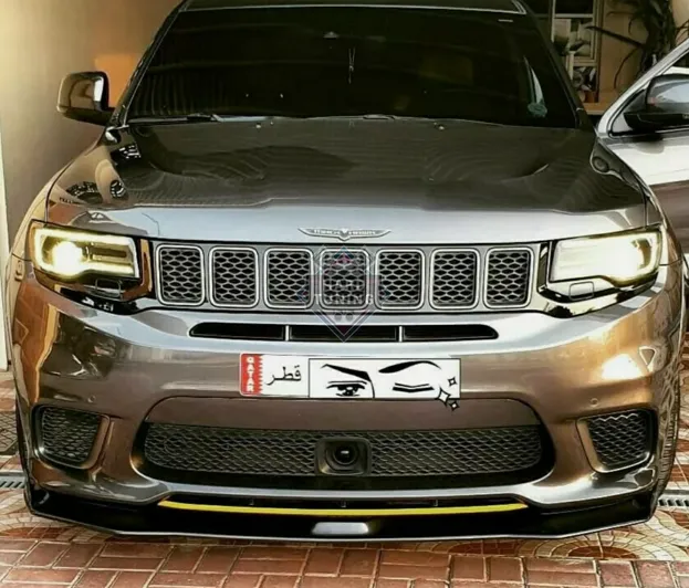 Сплиттер переднего бампера V3 Jeep Grand Cherokee WK2 (2017-2020)