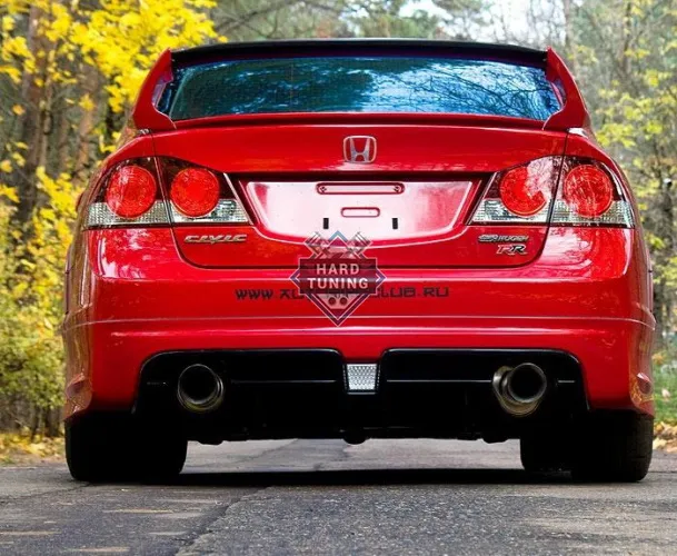 Накладка на задний бампер MUGEN RR Honda Civic 8 4D стеклопластик