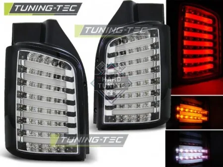 Задние фары VW T5 (2003-2009) / 2010-2015 LED TAIL LIGHTS BLACK fits хром