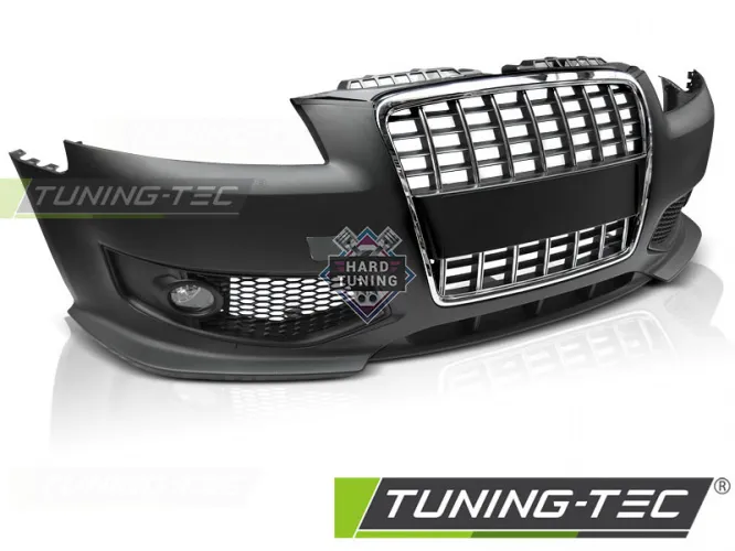 Передний бампер SPORT CHROME BLACK AUDI A3 8P (2005-2008)