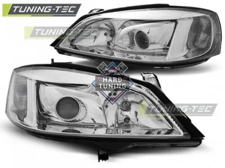 Передние фары Opel Astra G (1997-2004) H7 хром