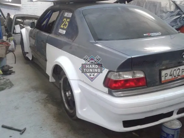 Задний бампер расширенный BMW E36