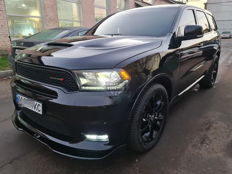 Сплиттер переднего бампера V2 Dodge Durango 3 WD 2 рестайл (2020-2023)