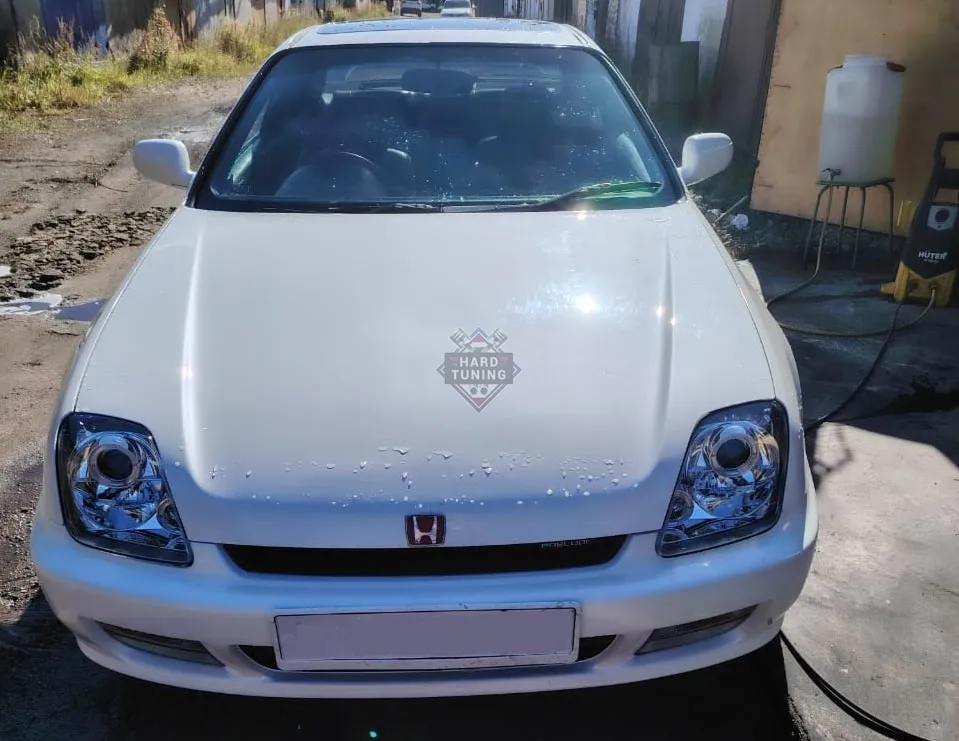 Передние фары Honda Prelude 5 (1997-2001) Angel Eyes хром